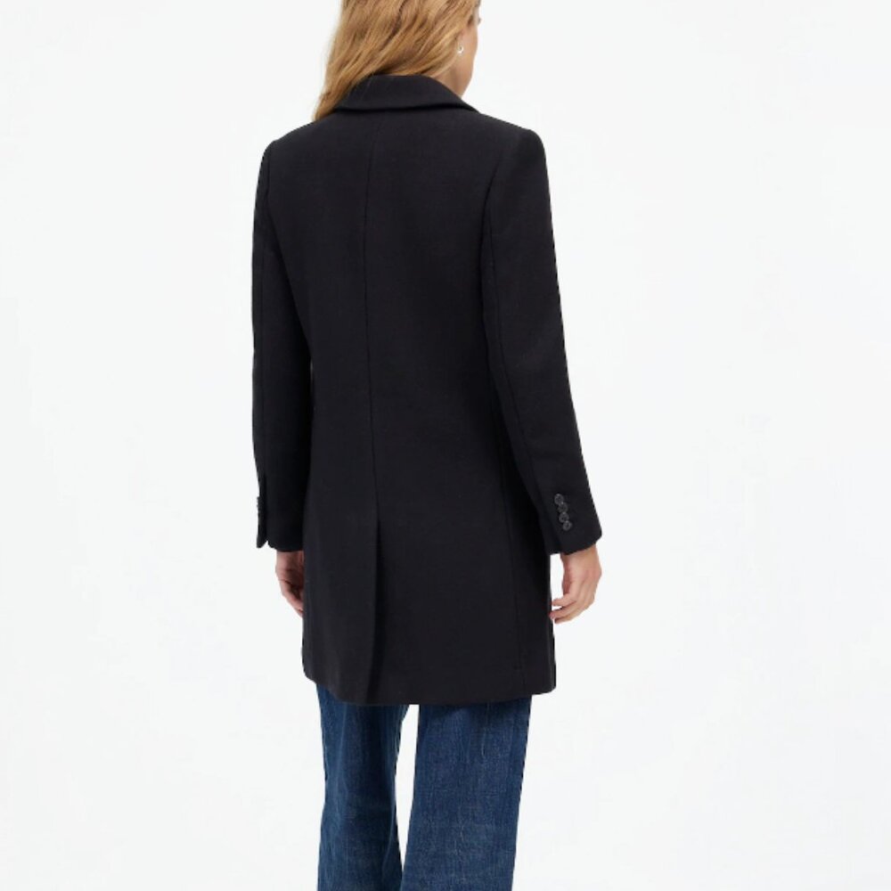 Madewell Blazer Top Coat - Black Wool Insuluxe Cashmere Single Breasted 90s - Picture 11 of 11